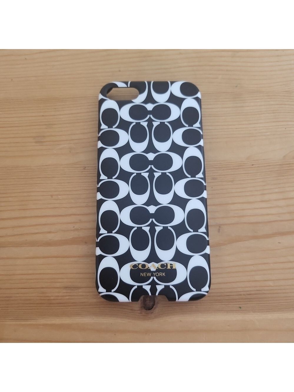 Vintage Coach Black & White Signature iPhone 5 Phone Case NWT NIB - Picture 2 of 6
